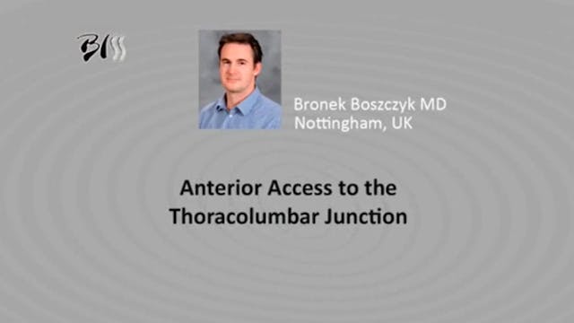 Anterior access to the thoracolumbar ...
