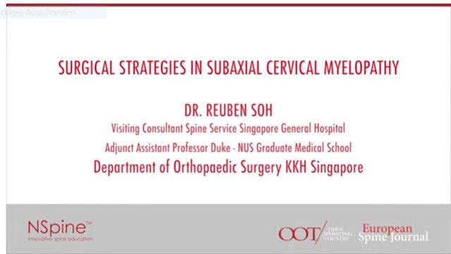 Surgical strategies in subaxial cervical myelopathy