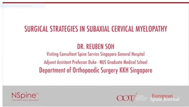 Surgical strategies in subaxial cervical myelopathy