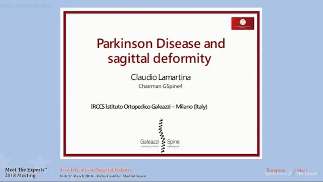 Parkinson disease and sagittal deformity