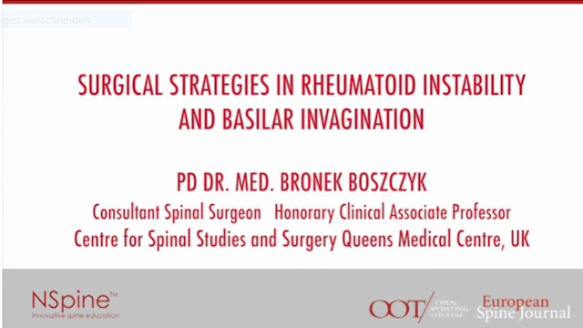 Surgical strategies in rheumatoid instability and basilar invagination
