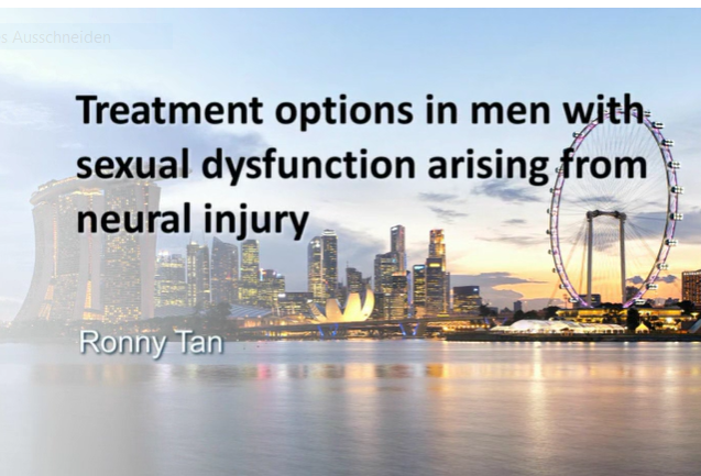 Treatment options in men with sexual dysfunction arising from neural in jury