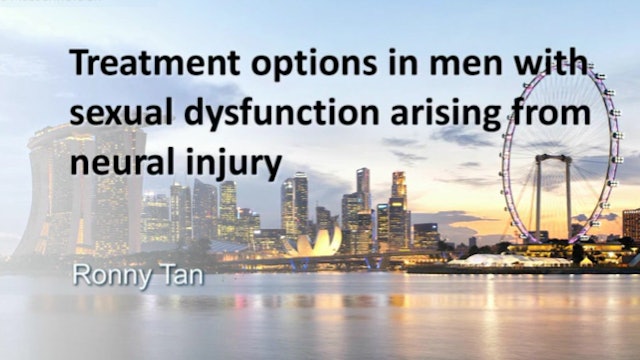 Treatment options in men with sexual dysfunction arising from neural in jury