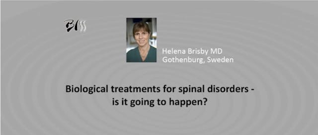 Biological treatments for spinal diso...