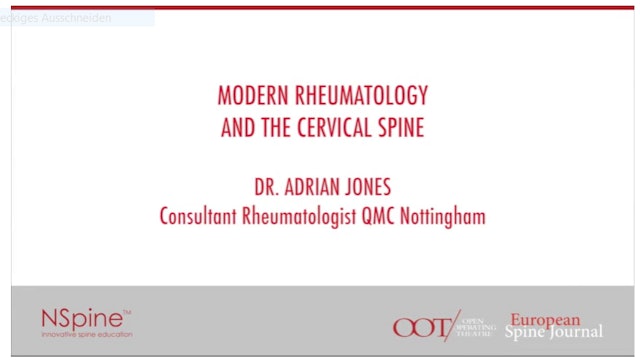 Modern rheumatology and the cervical spine