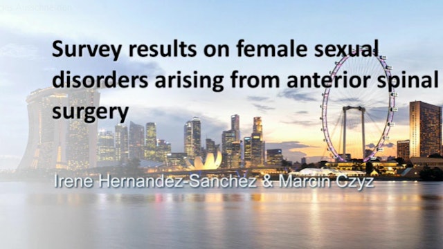 Survey results on female sexual disorders arising from anterior spinal surgery