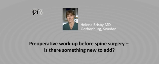 Preoperative work-up before spine surgery - is there something new to add?