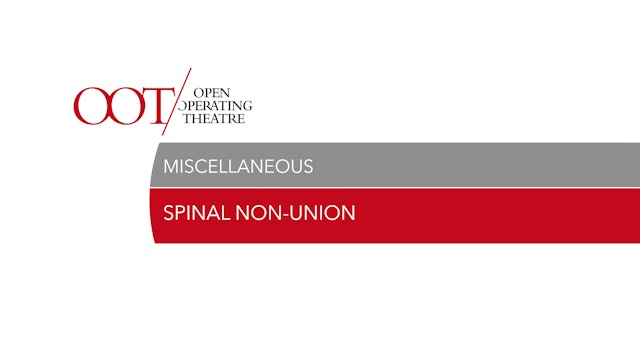 Spinal non-union - Miscellaneous
