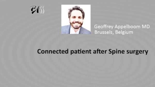 Connected patient after spine surgery