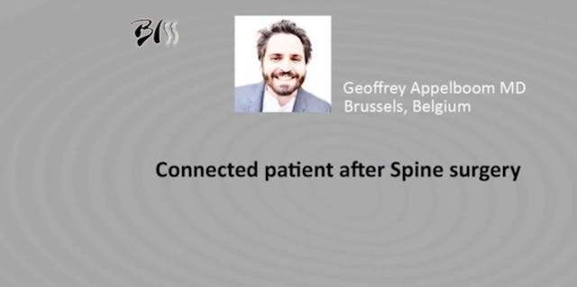 Connected patient after spine surgery