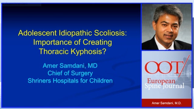 Adolescent idiopathic scoliosis: Importance of creating thoracic kyphosis?