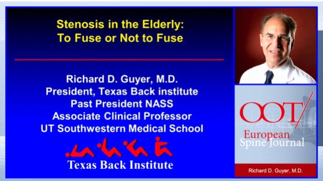 Stenosis in the elderly: to fuse or n...