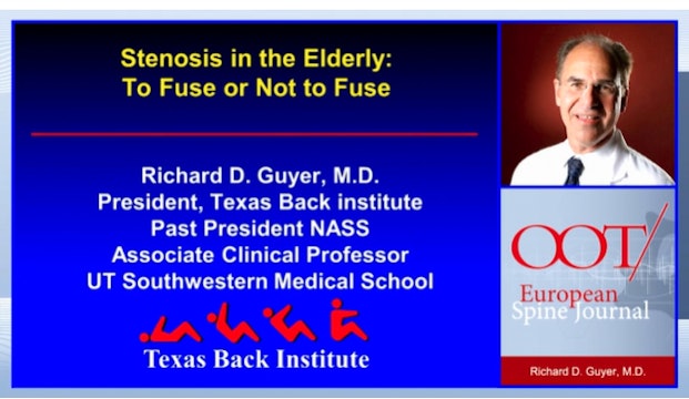 Stenosis in the elderly: to fuse or not to fuse