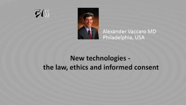 New technologies - the law, ethics and informed consent