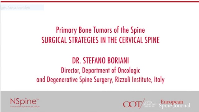 Primary bone tumors of the spine, surgical strategies in the cervical spine