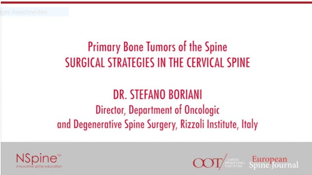 Primary bone tumors of the spine, sur...