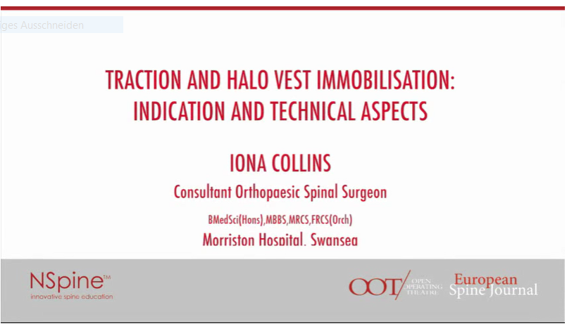 Traction and halo vest immobilisation: Indication and technical aspects