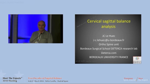 Cervical sagittal balance analysis
