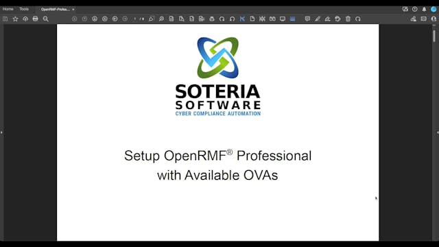 v2.9 Setting up OpenRMF Professional from an OVA