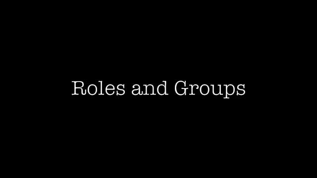 User Training - Roles and Groups