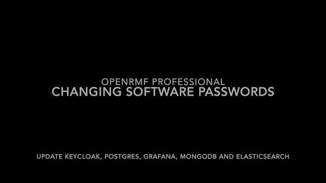 OpenRMF Professional - Changing Component and Service Passwords