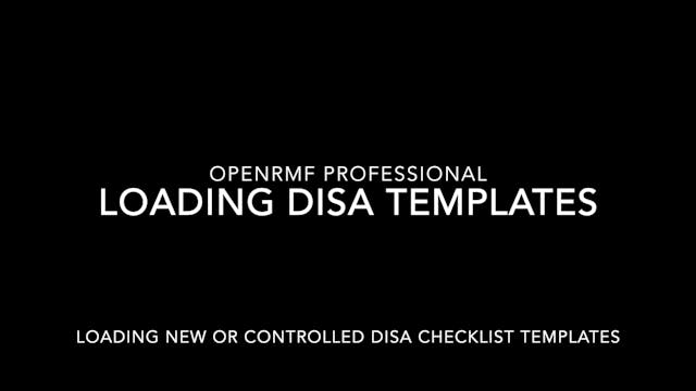 Loading DISA Templates from Cyber.mil