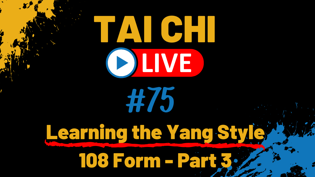 (PART 3 ) Ep. 75 Tai Chi LIVE --- Learning the Yang Style 108 Form - Segment 2.2
