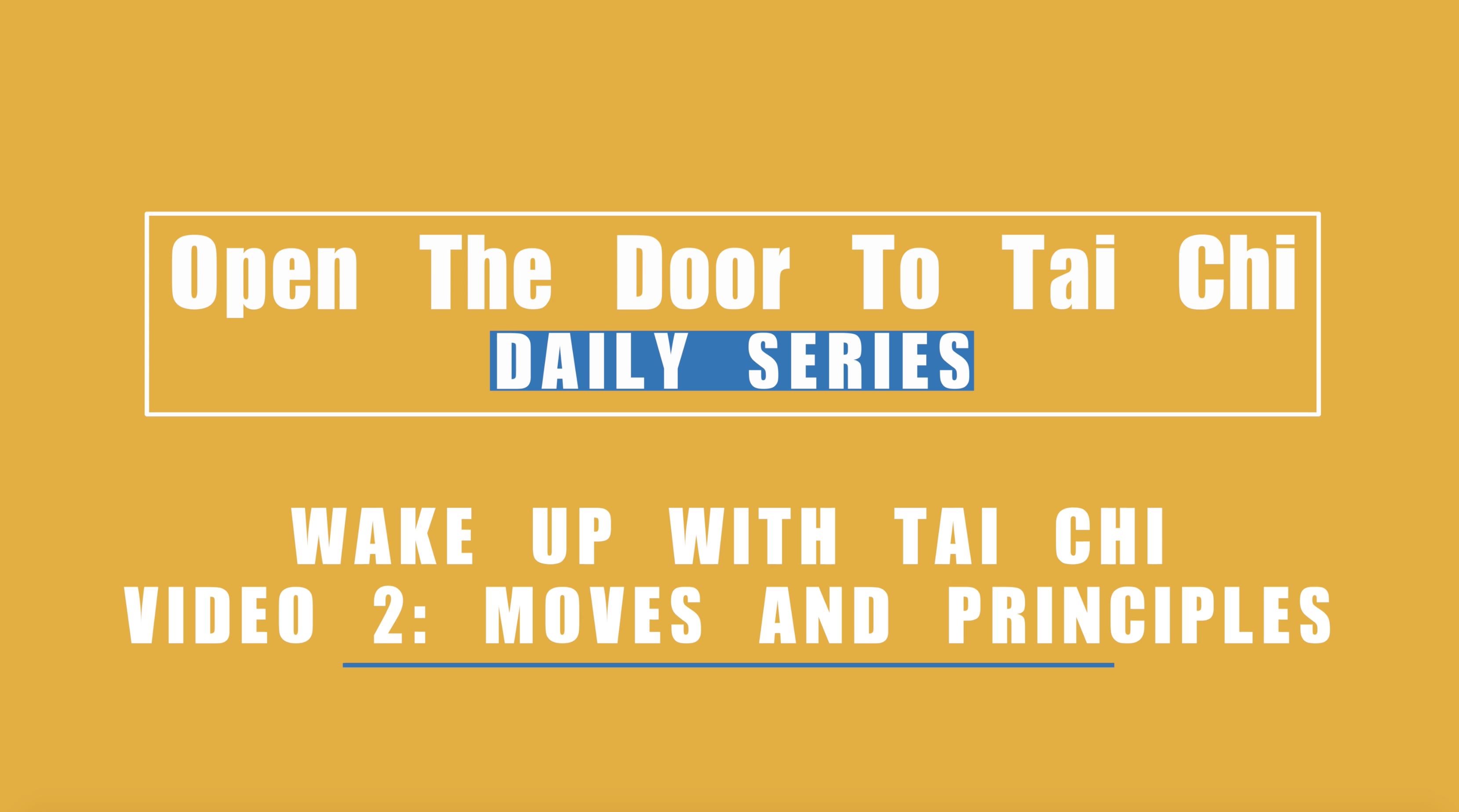 Wake Up With Tai Chi Video 2