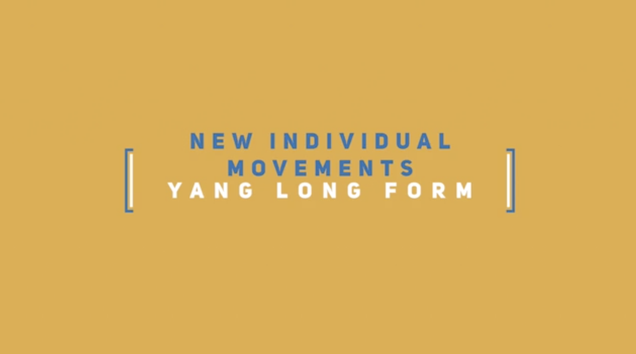 Yang Long Form: New Individual Movements