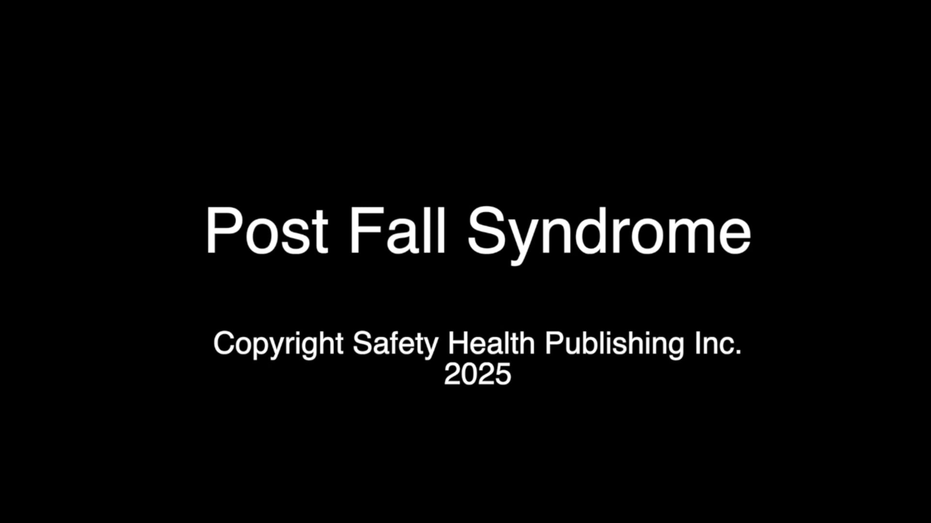 12 Post fall syndrome