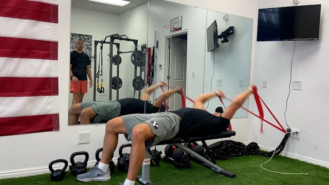 Supine Band throwdows
