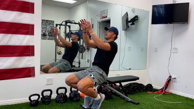 Overhead Supine Slamball Throw