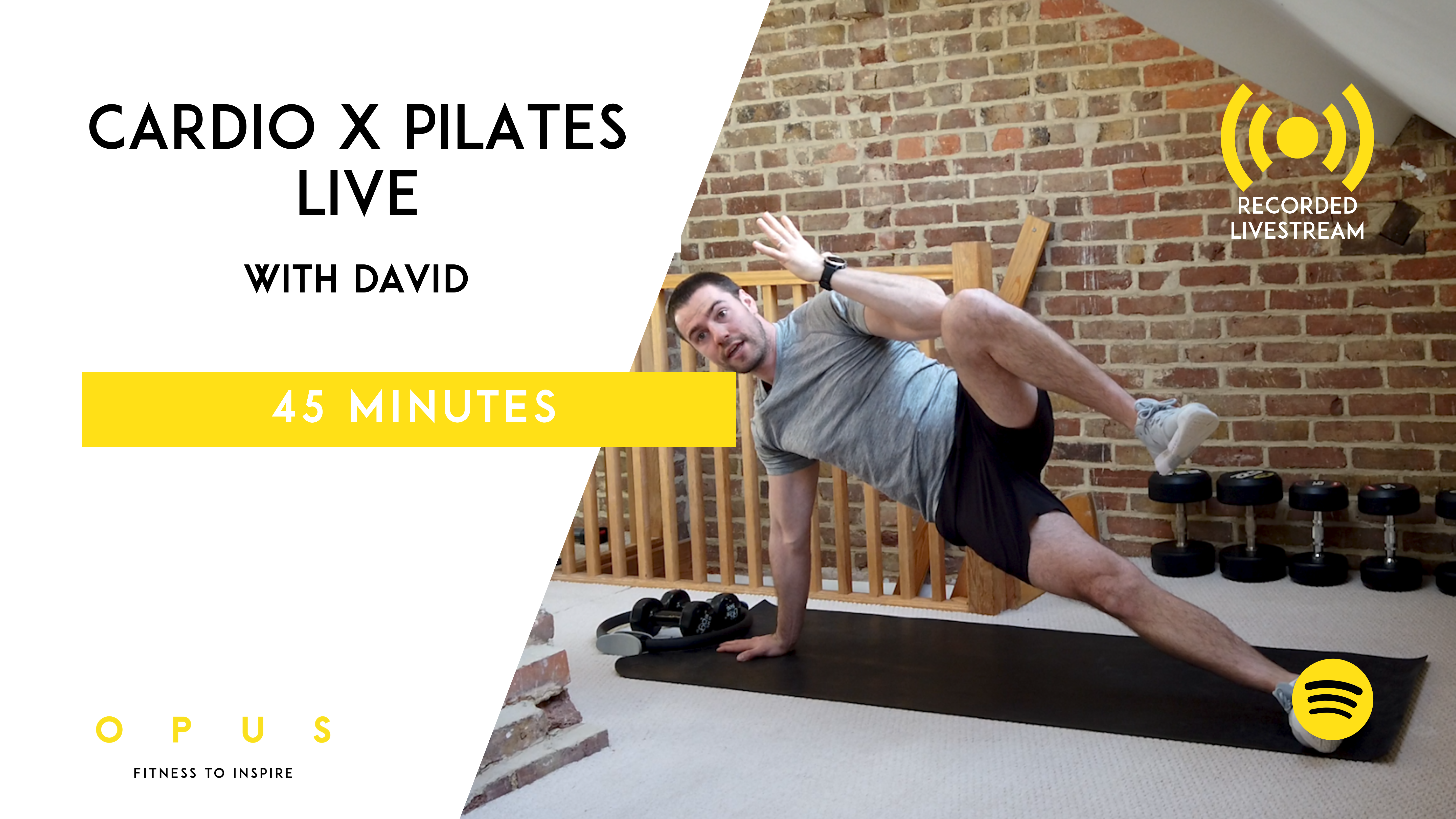 24. Cardio x Pilates LIVE | David | 45 minutes