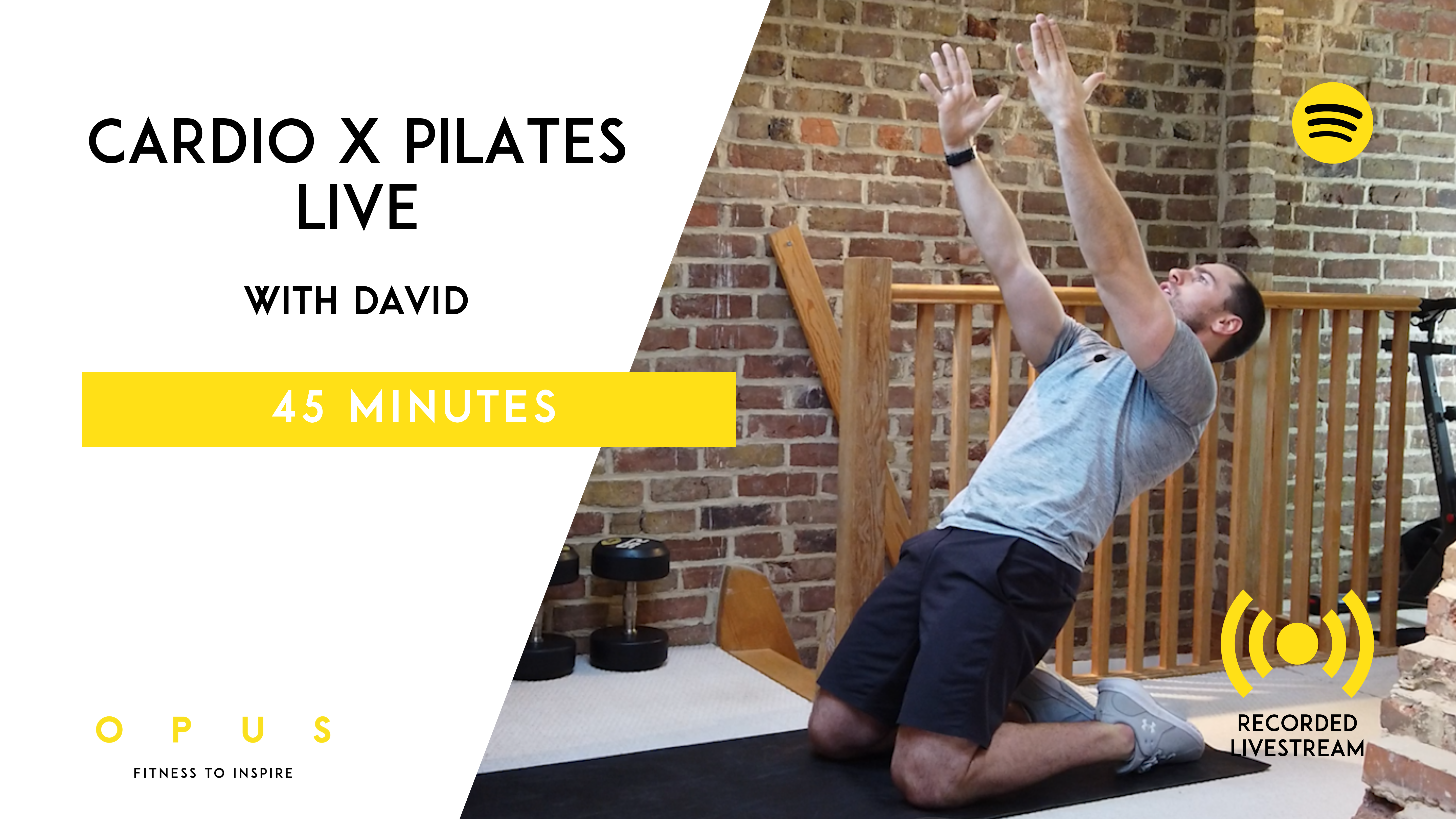 21. Cardio x Pilates LIVE | David | 45 minutes