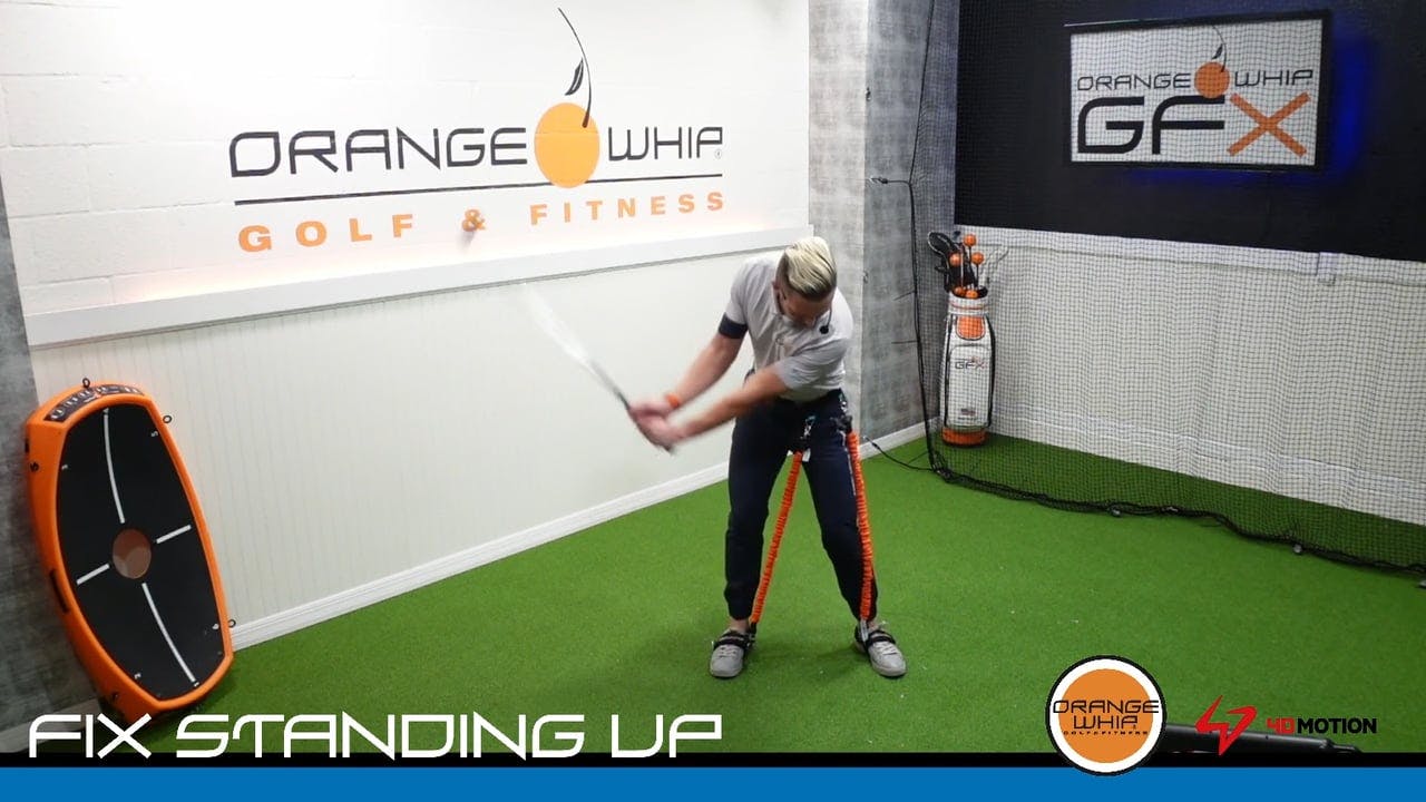 Standing Up Turn Trainer Fix Orange Whip Golf & Fitness
