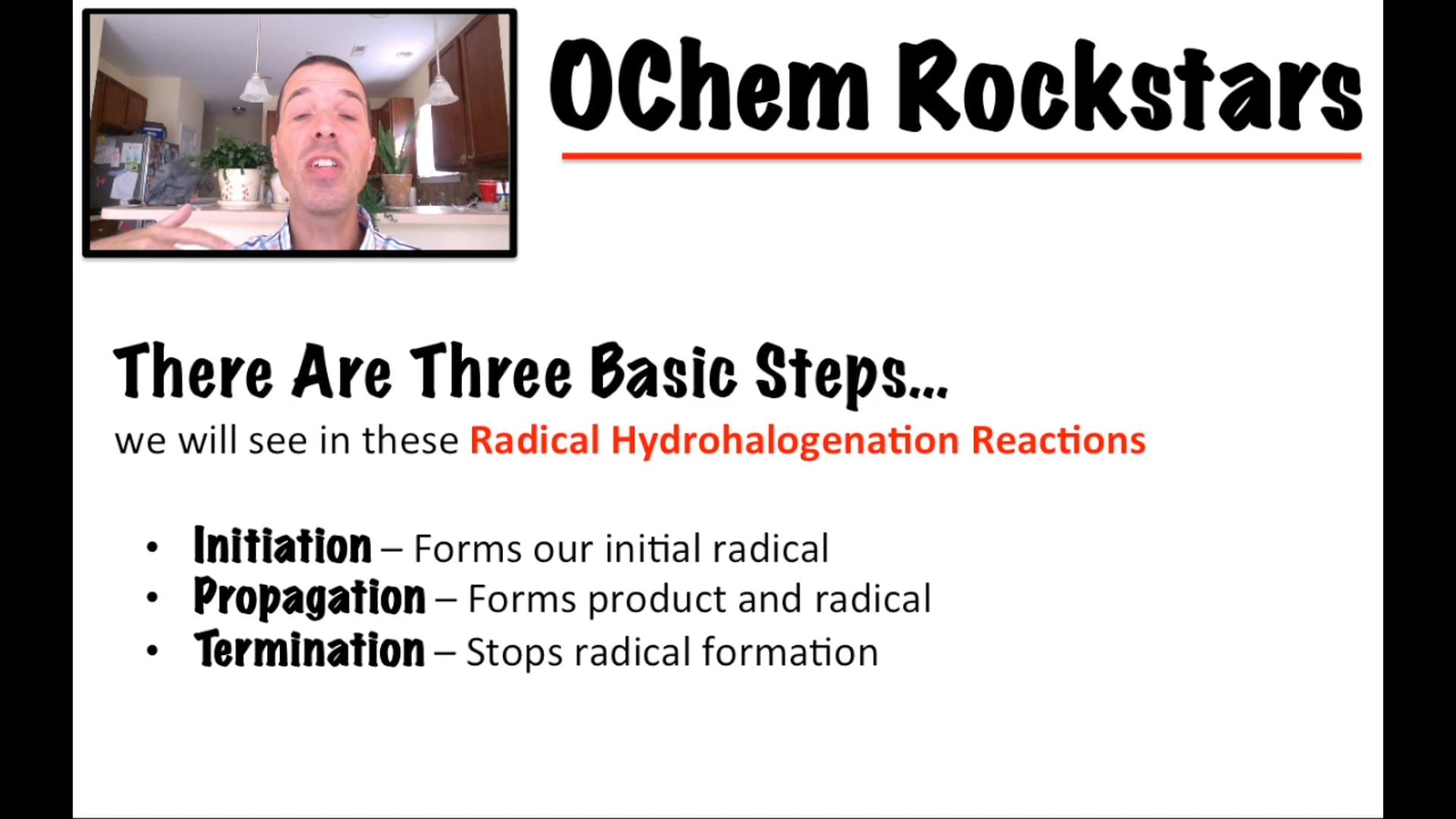 FB LIVE Lecture 20 (Alkenes - Radical Hydrohalogenation)
