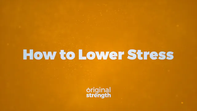 How to Lower Stress