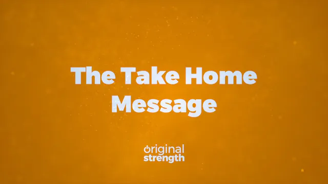 The Take Home Message