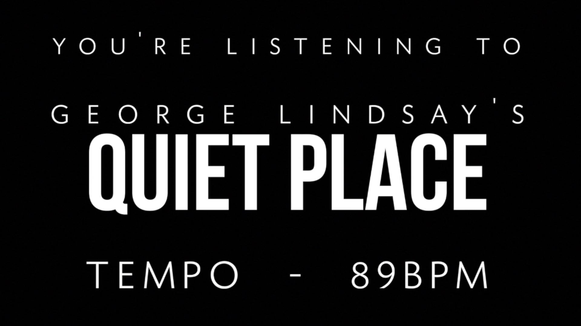 George Lindsay - Quiet Place