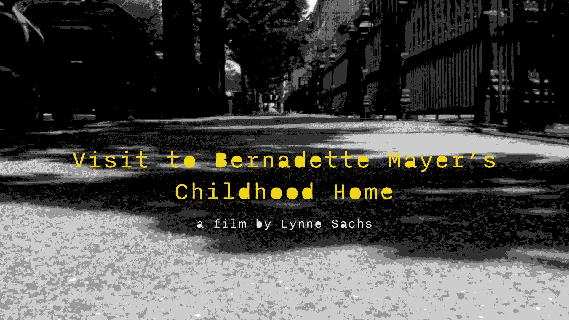Visit to Bernadette Mayer's Childhood Home (Lynne Sachs)