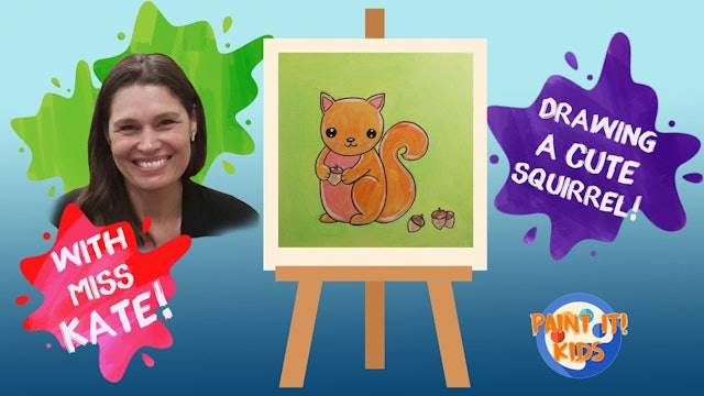 Drawing for kids - How to draw a squirrel