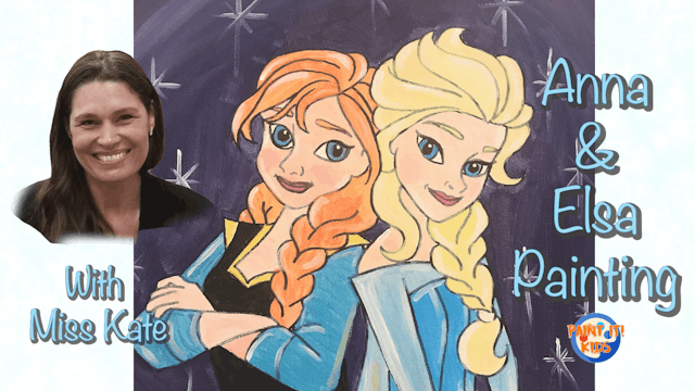 Anna and Elsa Painting