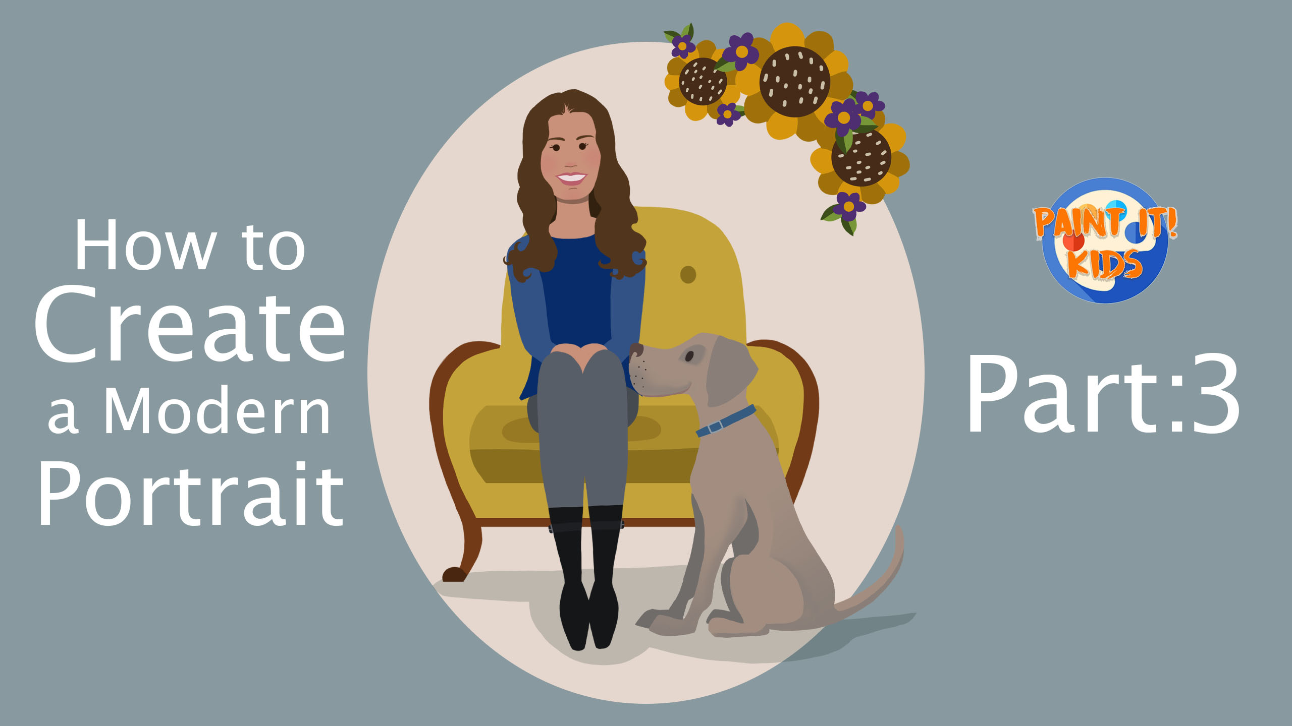 How to Draw a Modern Simple Shape Portrait: Part 3