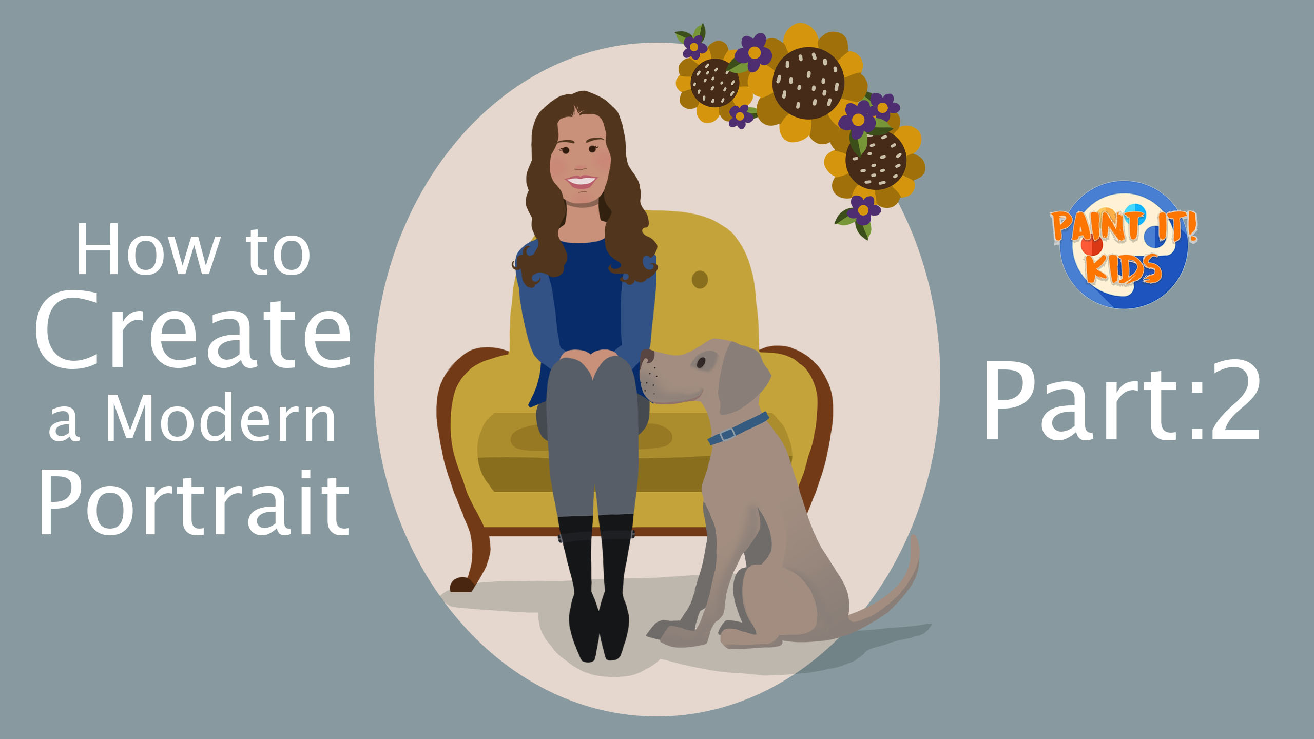 How to Draw a Modern Simple Shape Portrait: Part 2