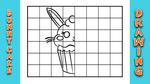 Bunny Cake Grid Drawing