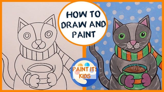 How to Draw and Paint a Cat with a co...