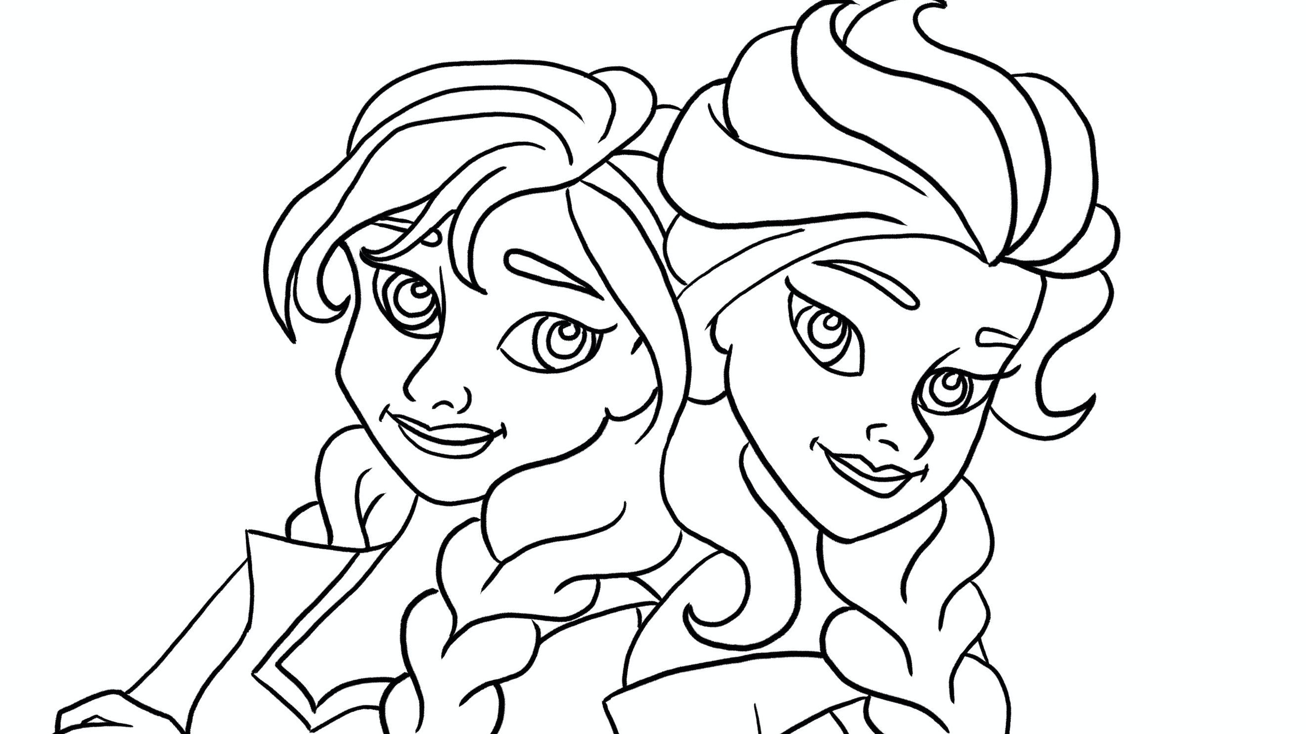 Elsa and Anna Stencils