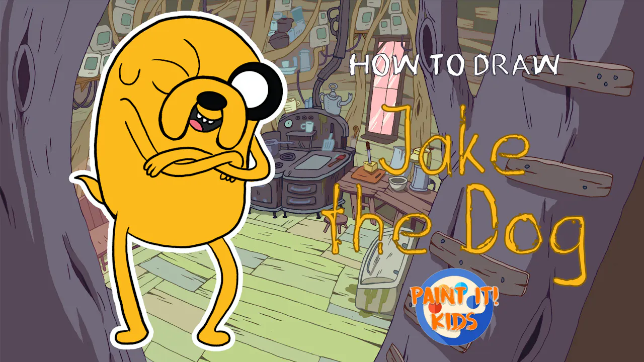 How to Draw Jake the Dog - Paint It Kids