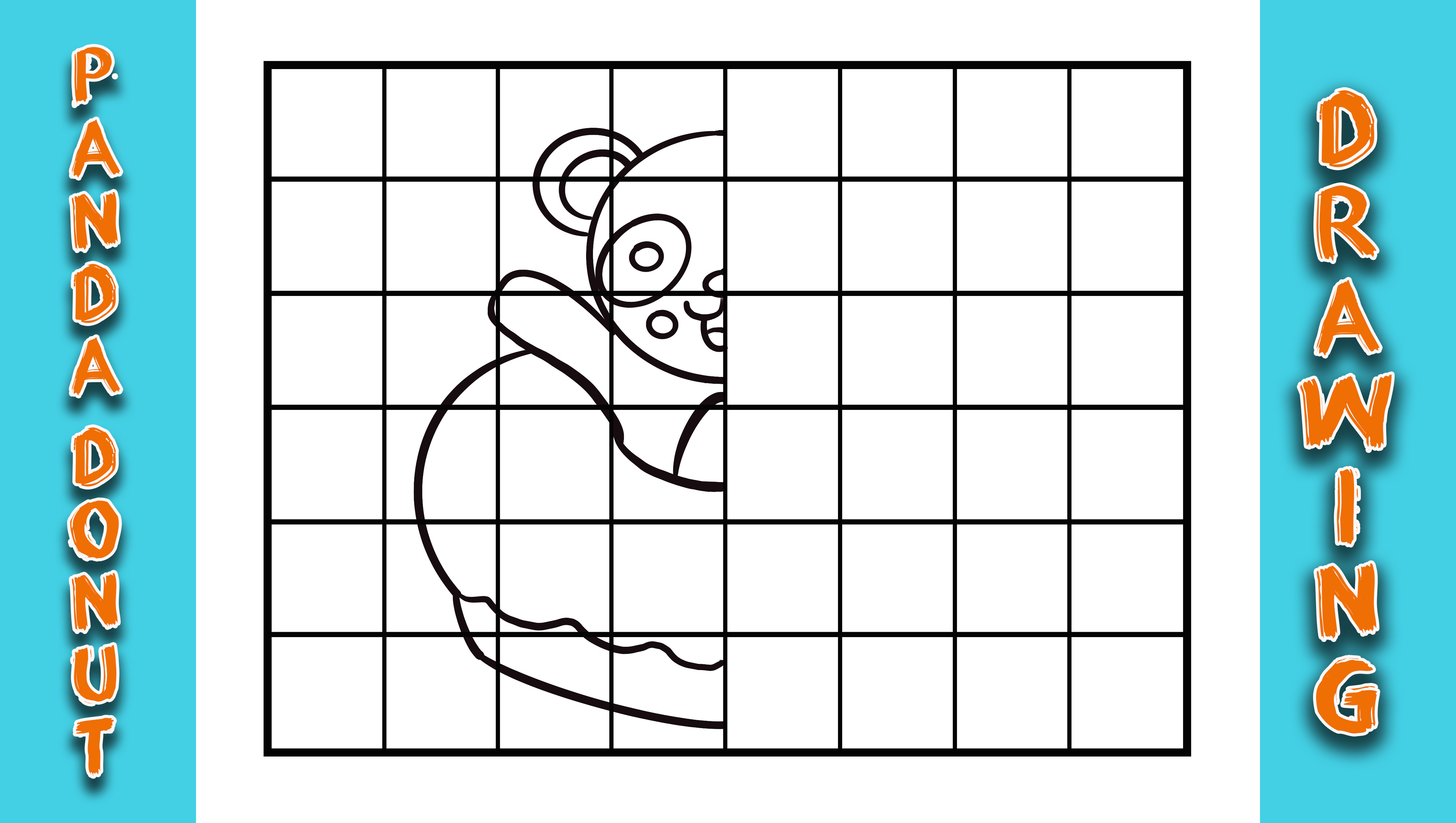 Panda Donut Grid Drawing 