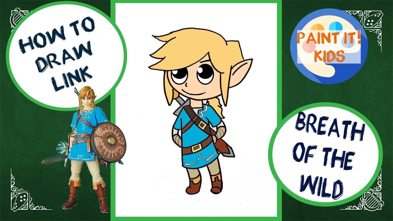 How to Draw Link from Legend of Zelda Breath of the wild